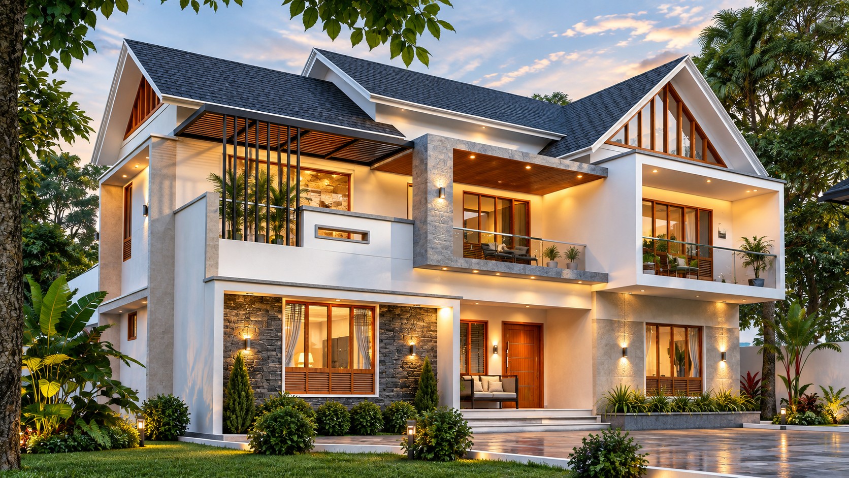 Contemporary Kerala residence